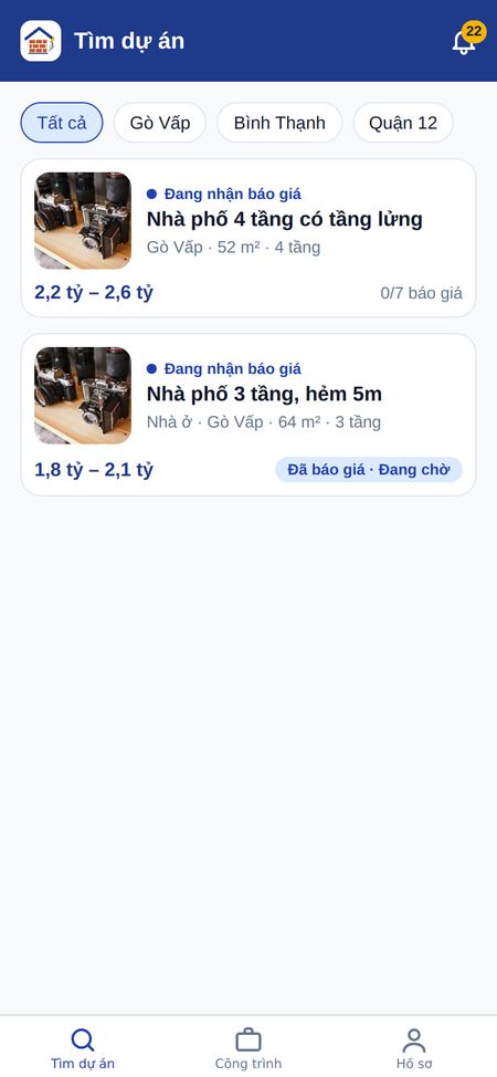 Danh sách dự án