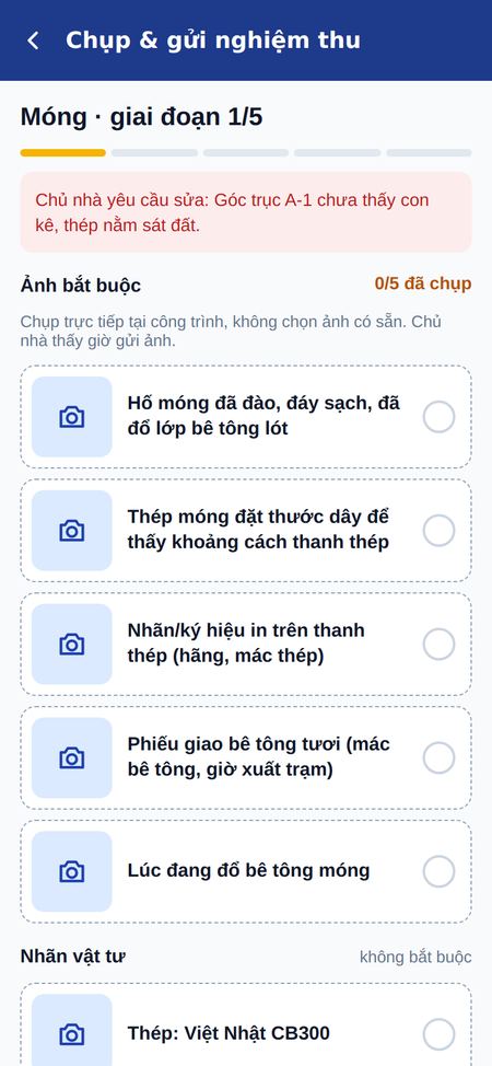 Chụp ảnh nghiệm thu